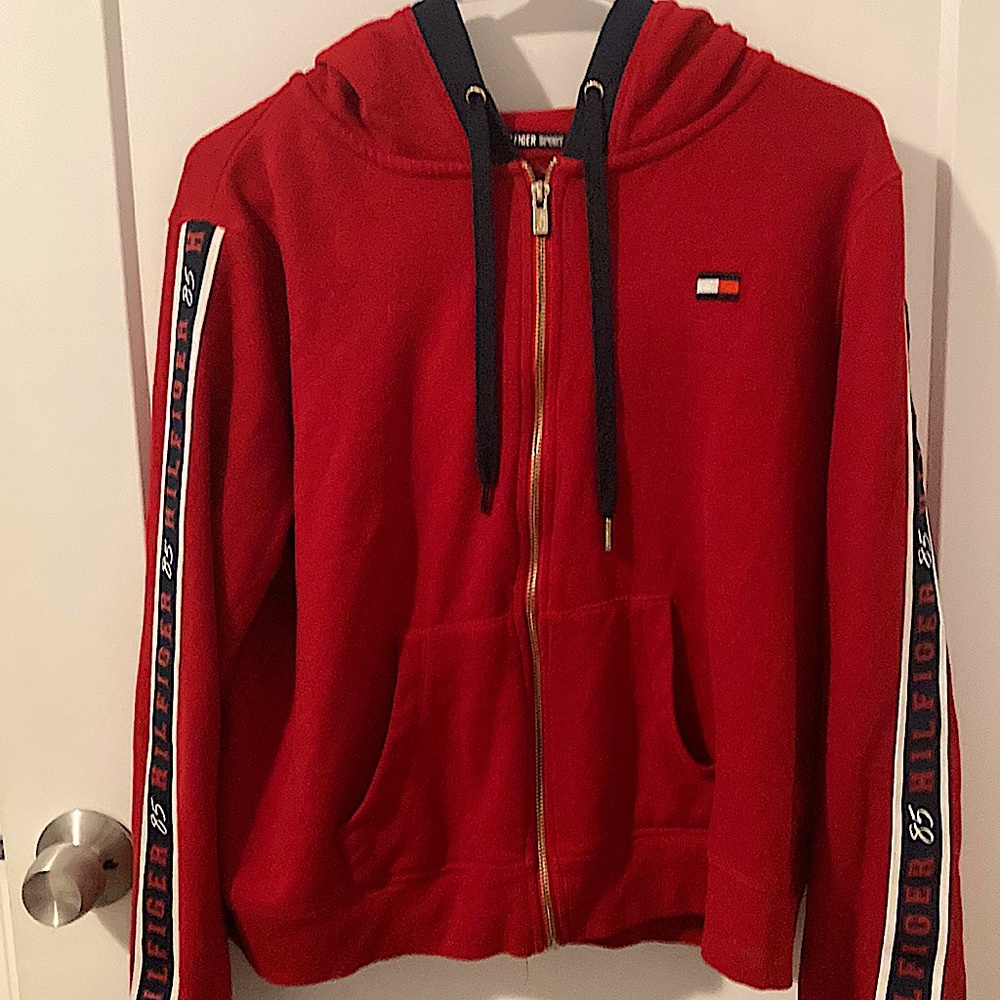 Red Tommy Hilfiger jacket